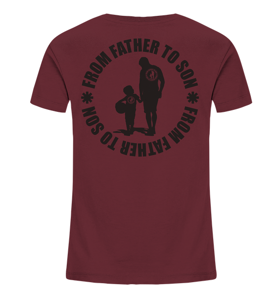 N.O.S.W. BLOCK Fanblock Shirt "FROM FATHER TO SON" Kids UNISEX Organic T-Shirt weinrot