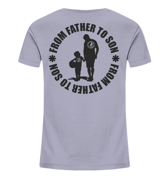 N.O.S.W. BLOCK Fanblock Shirt "FROM FATHER TO SON" Kids UNISEX Organic T-Shirt lavender