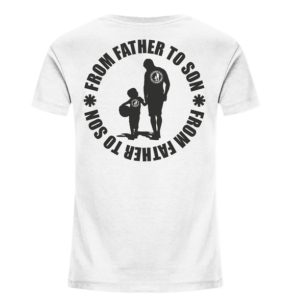 N.O.S.W. BLOCK Fanblock Shirt "FROM FATHER TO SON" Kids UNISEX Organic T-Shirt weiss