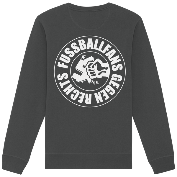 N.O.S.W. BLOCK Fußball Sweatshirt „FUSSBALLFANS GEGEN RECHTS“ – anthracite