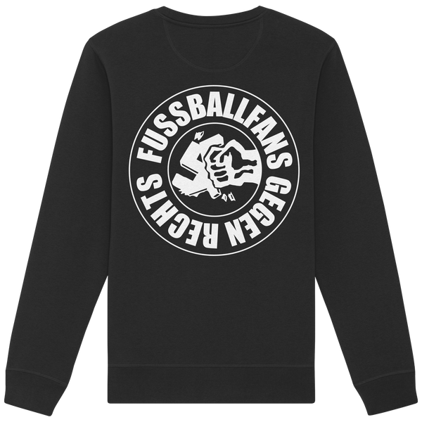 N.O.S.W. BLOCK Fußball Sweatshirt „FUSSBALLFANS GEGEN RECHTS“ – black