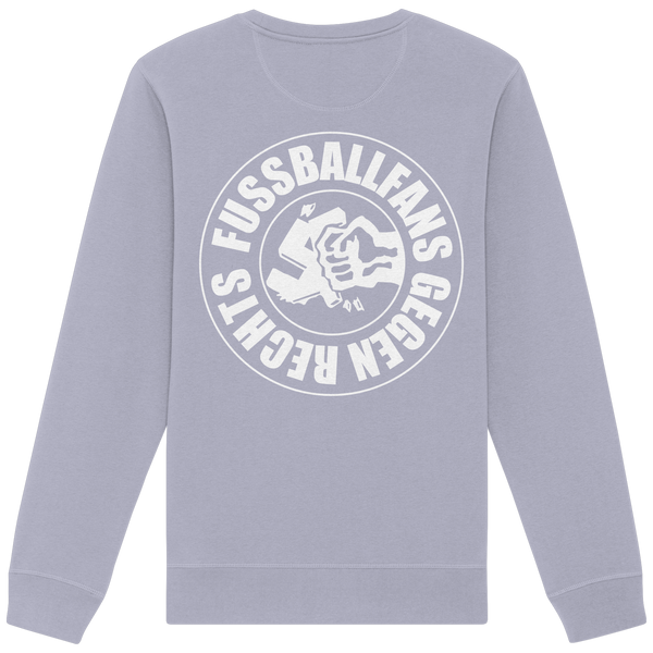 N.O.S.W. BLOCK Fußball Sweatshirt „FUSSBALLFANS GEGEN RECHTS“ – serene blue