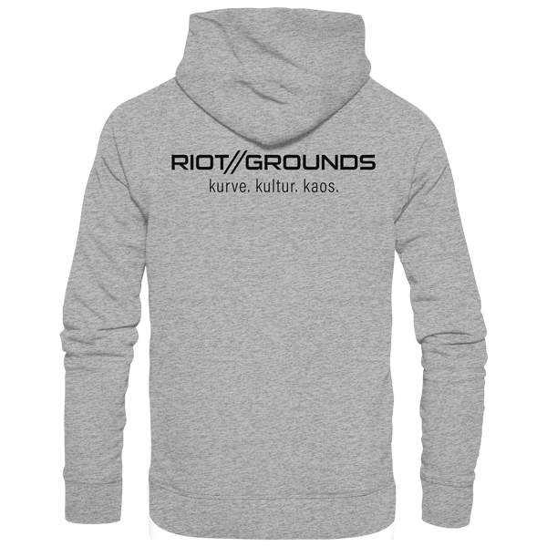 RIOT//GROUNDS Fanblock Hoodie „R//G kultur.kurve.kaos.“ – heather grey