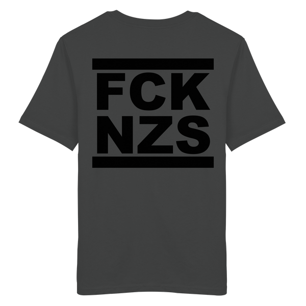 N.O.S.W. BLOCK Gegen Rechts Shirt "FCK NZS" beidseitig bedrucktes Männer Organic T-Shirt anthracite
