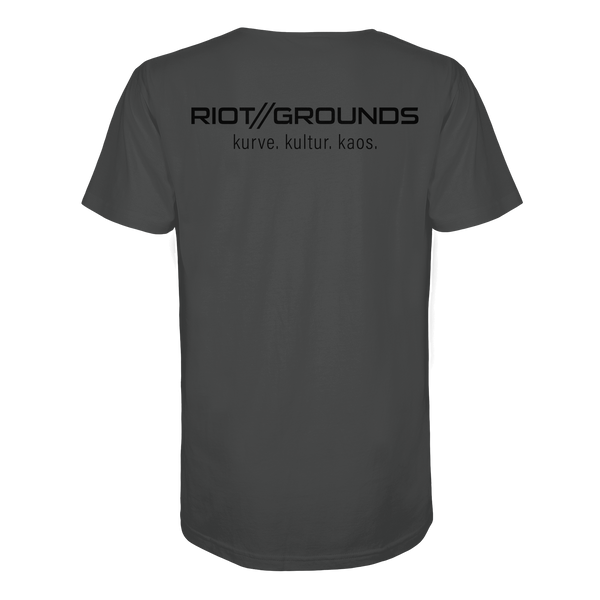 RIOT//GROUNDS Shirt "R//G kultur. kurve. kaos." beidseitig bedrucktes Organic T-Shirt (100 % Bio Baumwolle)