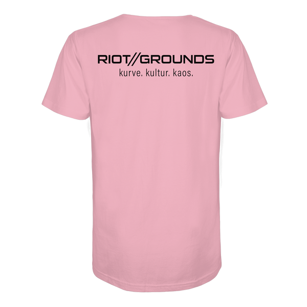 RIOT//GROUNDS Shirt "R//G kultur. kurve. kaos." beidseitig bedrucktes Organic T-Shirt (100 % Bio Baumwolle)