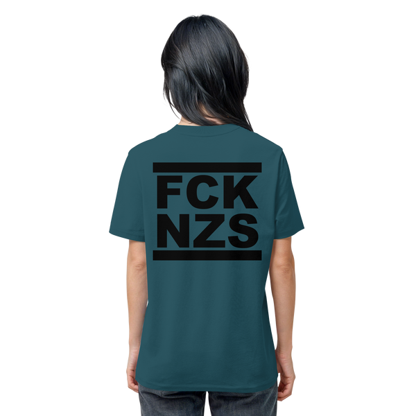 N.O.S.W. BLOCK Gegen Rechts Shirt "FCK NZS" beidseitig bedrucktes Männer Organic T-Shirt stargazer