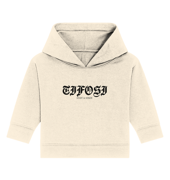 RIOT//GROUNDS Fanblock Hoodie "TIFOSI HEART & HONOR" Baby Organic Kapuzenpullover natural raw