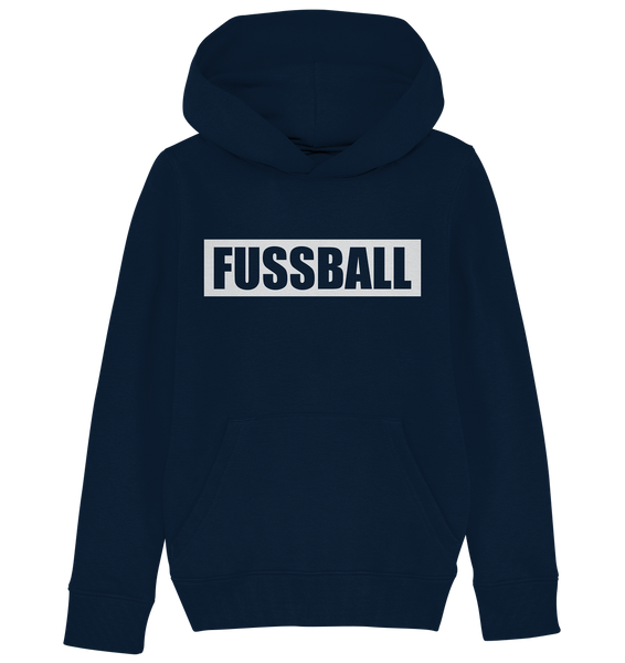 N.O.S.W. BLOCK Teamsport Hoodie "FUSSBALL" Kids UNISEX Organic Kapuzenpullover navy