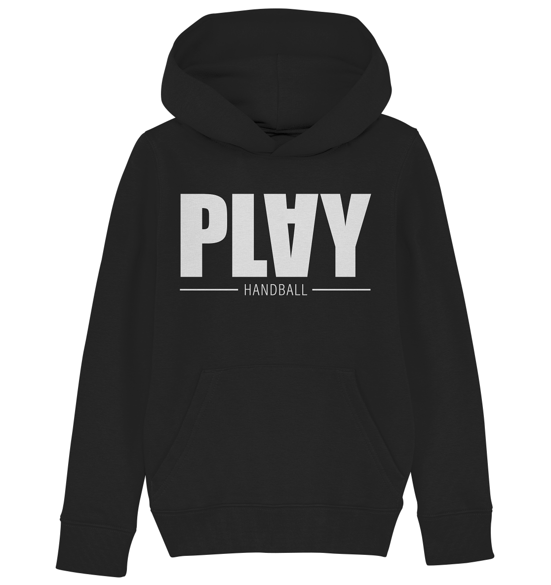 N.O.S.W. BLOCK Fanblock Hoodie "PLAY HANDBALL" Kids Organic Kapuzenpullover schwarz