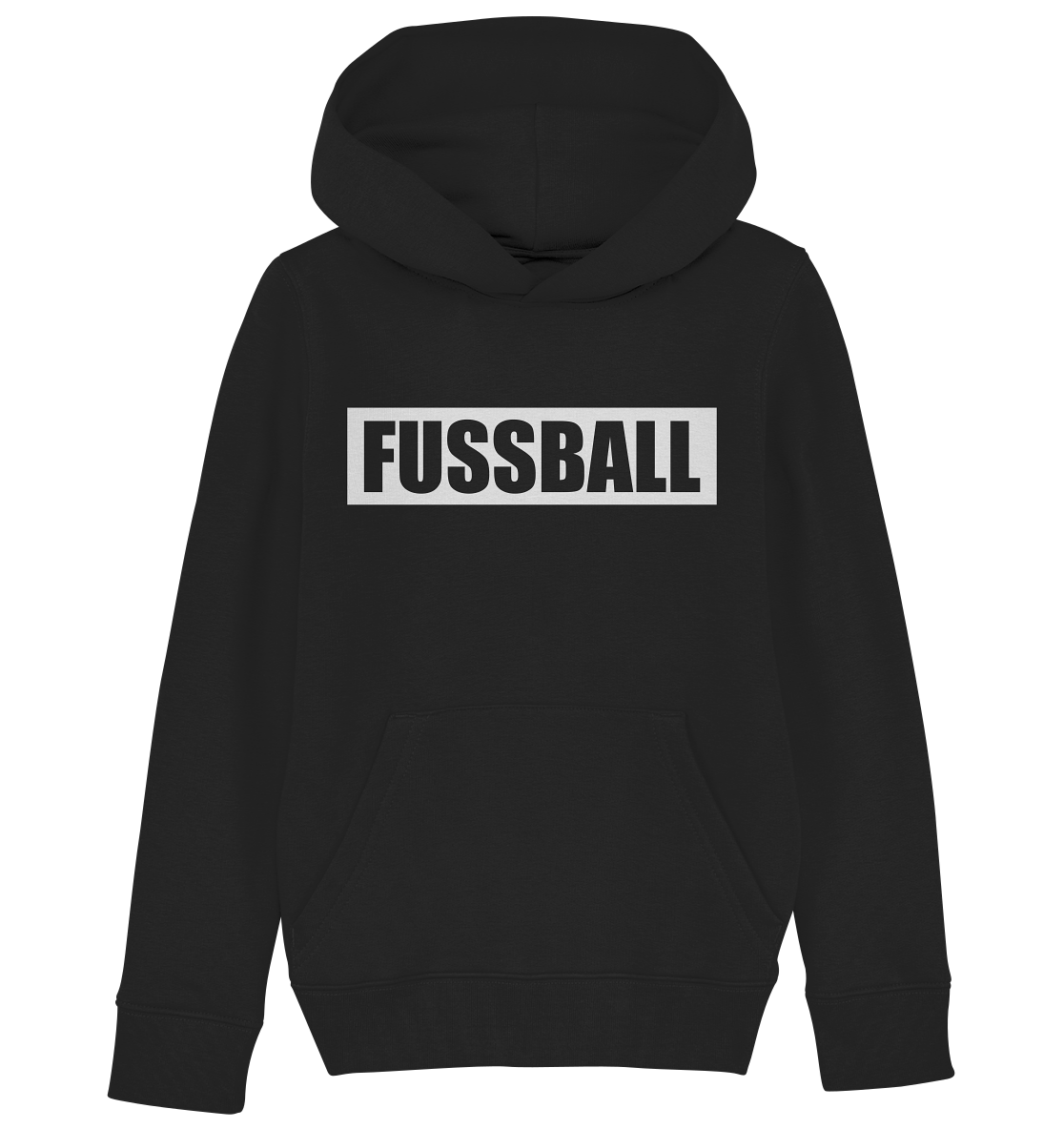 N.O.S.W. BLOCK Teamsport Hoodie "FUSSBALL" Kids UNISEX Organic Kapuzenpullover schwarz