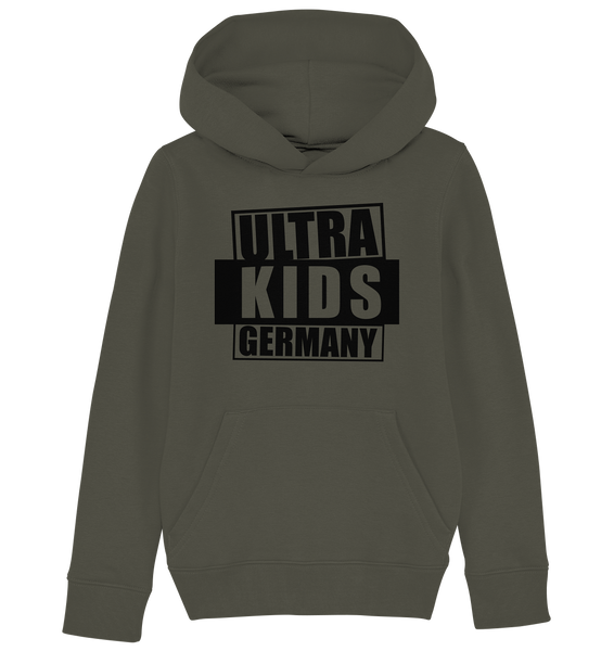 N.O.S.W. BLOCK Ultras Hoodie "ULTRA KIDS GERMANY" Kids UNISEX Organic Kapuzenpullover khaki