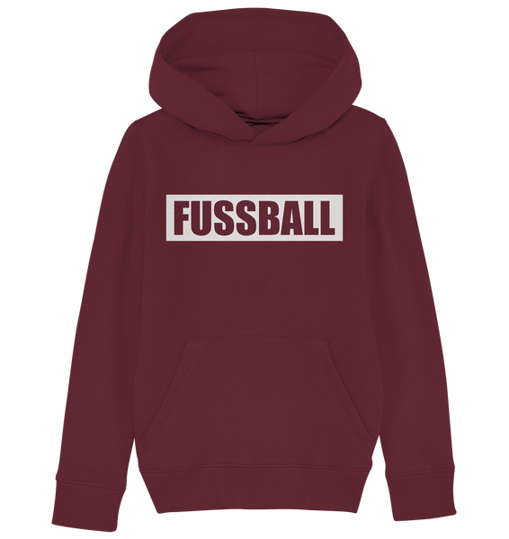 N.O.S.W. BLOCK Teamsport Hoodie "FUSSBALL" Kids UNISEX Organic Kapuzenpullover weinrot