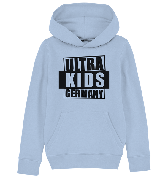 N.O.S.W. BLOCK Ultras Hoodie "ULTRA KIDS GERMANY" Kids UNISEX Organic Kapuzenpullover blue soul