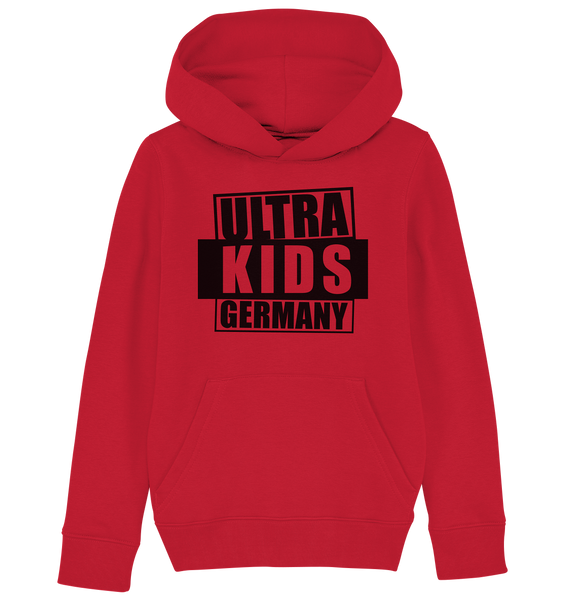 N.O.S.W. BLOCK Ultras Hoodie "ULTRA KIDS GERMANY" Kids UNISEX Organic Kapuzenpullover red