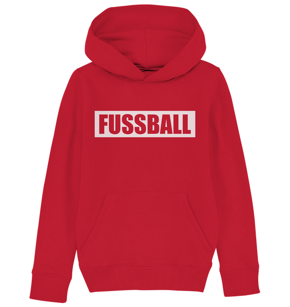 N.O.S.W. BLOCK Teamsport Hoodie "FUSSBALL" Kids UNISEX Organic Kapuzenpullover rot