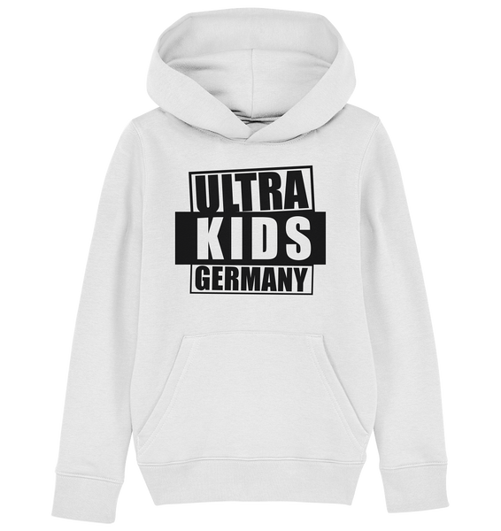 N.O.S.W. BLOCK Ultras Hoodie "ULTRA KIDS GERMANY" Kids UNISEX Organic Kapuzenpullover white