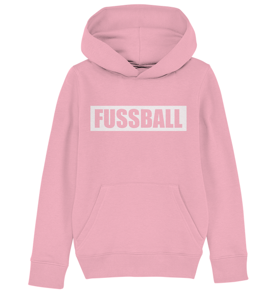 N.O.S.W. BLOCK Teamsport Hoodie "FUSSBALL" Kids UNISEX Organic Kapuzenpullover cotton pink