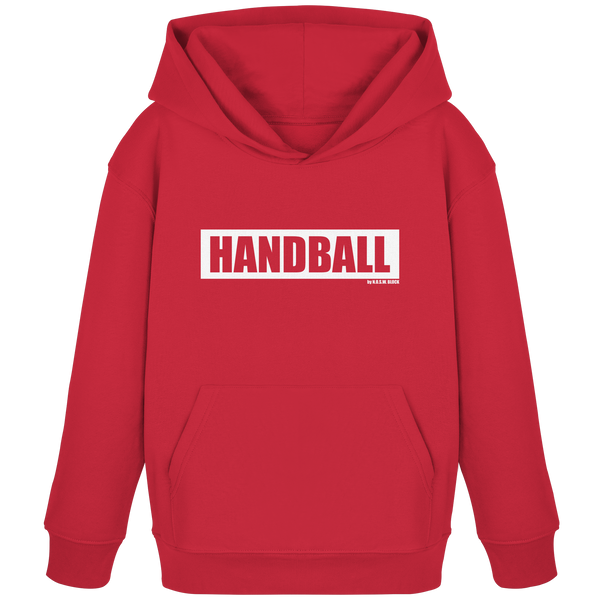 N.O.S.W. BLOCK Teamsport Hoodie "HANDBALL" Kids Organic Kapuzenpullover red