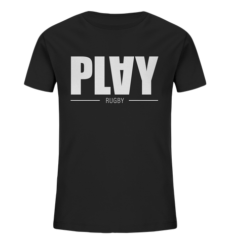 N.O.S.W. BLOCK Fanblock Shirt "PLAY RUGBY" Kids UNISEX Organic T-Shirt schwarz