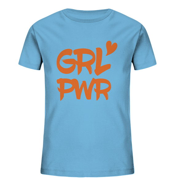 N.O.S.W. BLOCK Girls Shirt "GRL PWR" Kids Organic T-Shirt (100% Bio-Baumwolle)