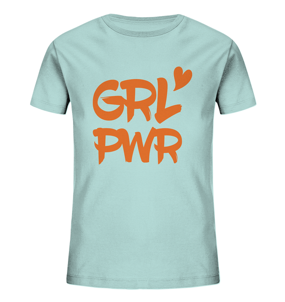 N.O.S.W. BLOCK Girls Shirt "GRL PWR" Kids Organic T-Shirt (100% Bio-Baumwolle)