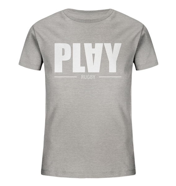 N.O.S.W. BLOCK Fanblock Shirt "PLAY RUGBY" Kids UNISEX Organic T-Shirt heather grau