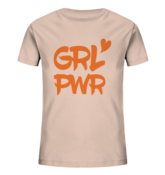 N.O.S.W. BLOCK Girls Shirt "GRL PWR" Kids Organic T-Shirt (100% Bio-Baumwolle)