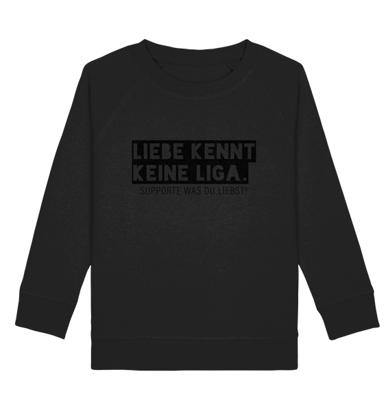 N.O.S.W. BLOCK Fanblock Sweater "LIEBE KENNT KEINE LIGA." Kids UNISEX Organic Sweatshirt schwarz