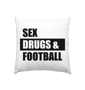 N.O.S.W. BLOCK Fanblock Homestuff Kissen "SEX, DRUGS & FOOTBALL" Kissenbezug mit Füllung 40 x 40 cm 