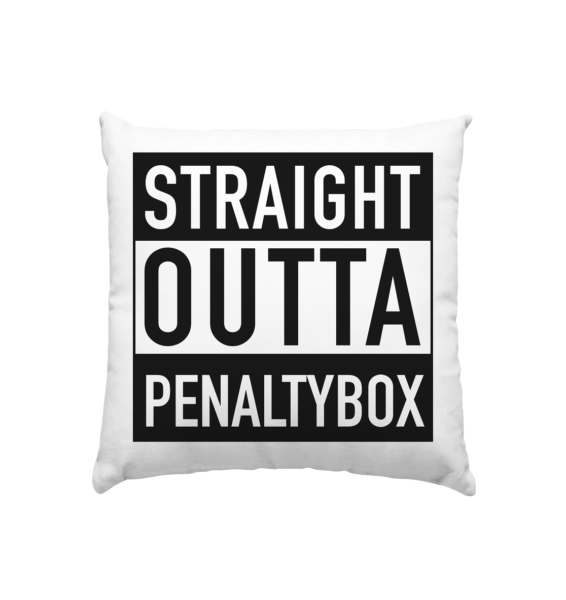 N.O.S.W. BLOCK Fanblock Homestuff Kissen "STRAIGHT OUTTA PENALTYBOX" Kissenbezug mit Füllung 40 x 40 cm 