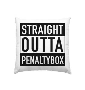 N.O.S.W. BLOCK Fanblock Homestuff Kissen "STRAIGHT OUTTA PENALTYBOX" Kissenbezug mit Füllung 40 x 40 cm 