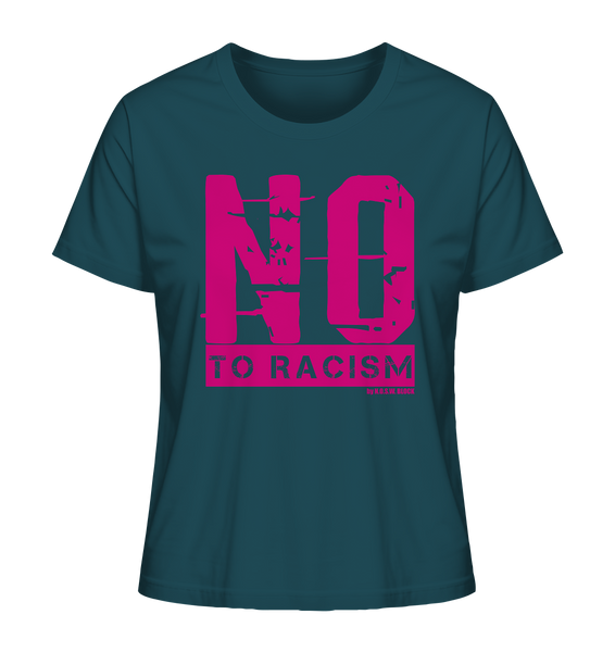 N.O.S.W. BLOCK Gegen Rechts Shirt "NO TO RACISM" Girls Organic T-Shirt stargazer