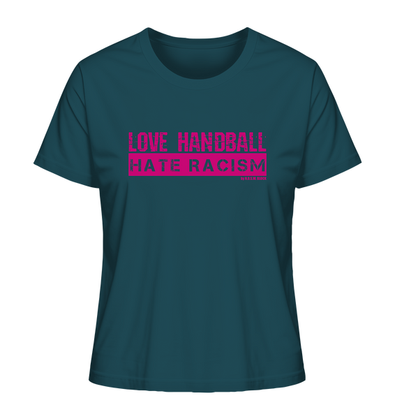N.O.S.W. BLOCK Gegen Rechts Shirt "LOVE HANDBALL HATE RACISM" Girls Organic T-Shirt stargazer