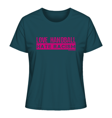 N.O.S.W. BLOCK Gegen Rechts Shirt "LOVE HANDBALL HATE RACISM" Girls Organic T-Shirt stargazer