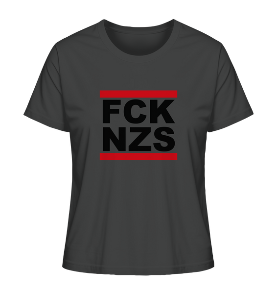 N.O.S.W. BLOCK Gegen Rechts Shirt "FCK NZS" Girls Organic T-Shirt anthrazit