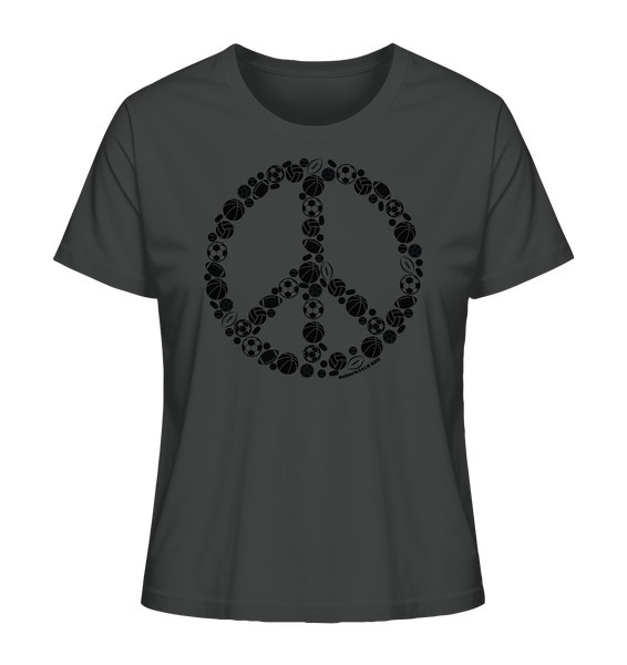 N.O.S.W. BLOCK Shirt "SPORTS FOR PEACE" Girls Organic T-Shirt anthrazit