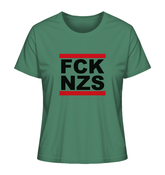 N.O.S.W. BLOCK Gegen Rechts Shirt "FCK NZS" Girls Organic T-Shirt green bay