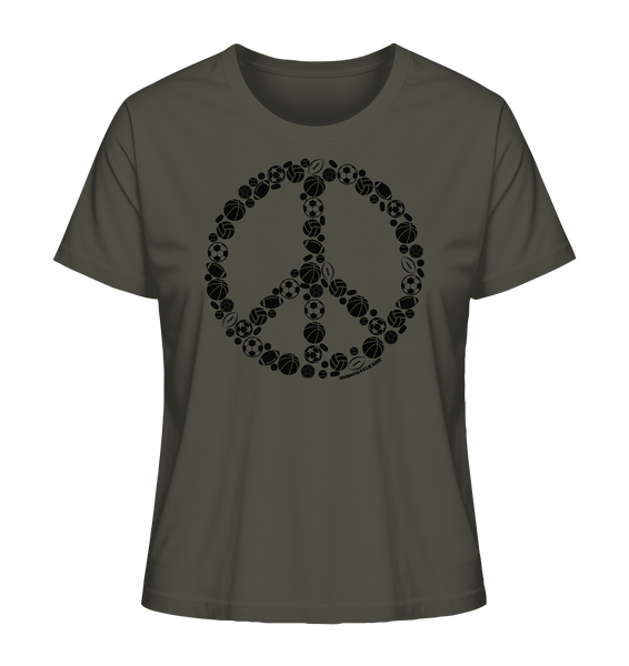 N.O.S.W. BLOCK Shirt "SPORTS FOR PEACE" Girls Organic T-Shirt khaki