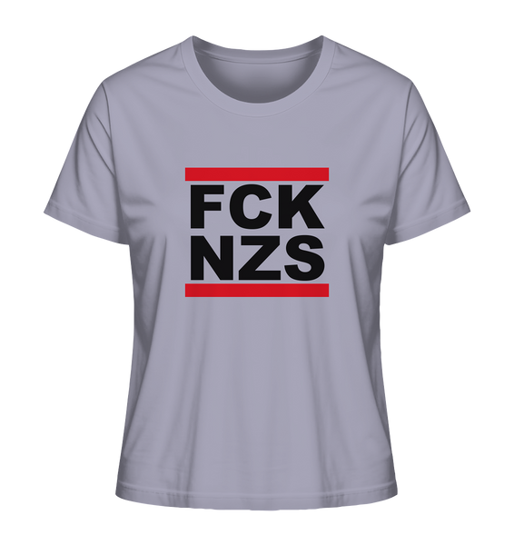 N.O.S.W. BLOCK Gegen Rechts Shirt "FCK NZS" Girls Organic T-Shirt lavender