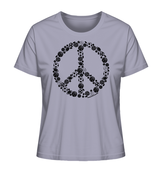 N.O.S.W. BLOCK Shirt "SPORTS FOR PEACE" Girls Organic T-Shirt lavender