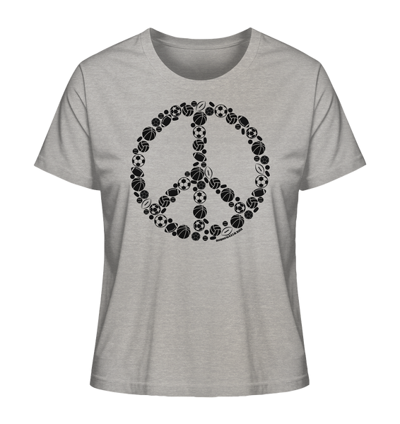 N.O.S.W. BLOCK Shirt "SPORTS FOR PEACE" Girls Organic T-Shirt heather grey