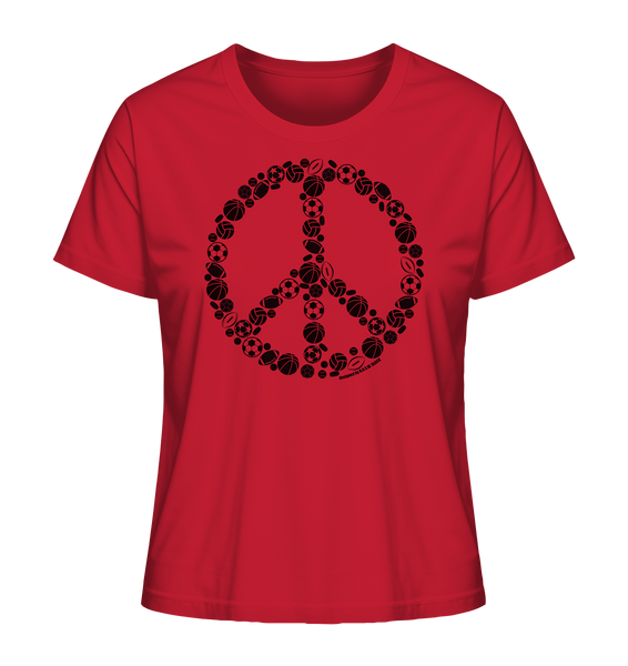 N.O.S.W. BLOCK Shirt "SPORTS FOR PEACE" Girls Organic T-Shirt rot