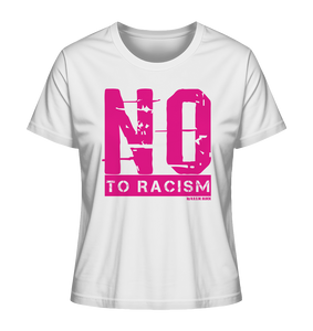 N.O.S.W. BLOCK Gegen Rechts Shirt "NO TO RACISM" Girls Organic T-Shirt weiss