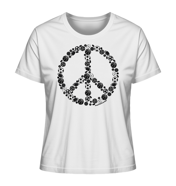 N.O.S.W. BLOCK Shirt "SPORTS FOR PEACE" Girls Organic T-Shirt weiß