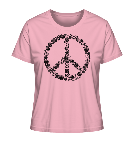 N.O.S.W. BLOCK Shirt "SPORTS FOR PEACE" Girls Organic T-Shirt cotton pink