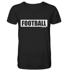 N.O.S.W. BLOCK Teamsport Shirt "FOOTBALL" Männer Organic V-Neck T-Shirt schwarz