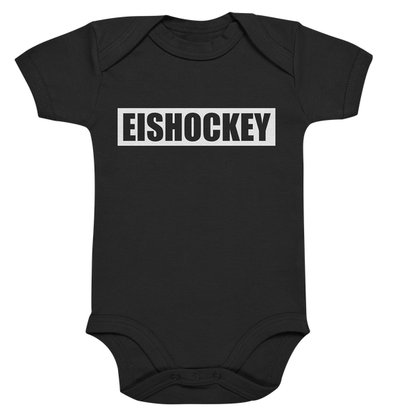 N.O.S.W. BLOCK Teamsport Body "EISHOCKEY" Organic Baby Bodysuite black