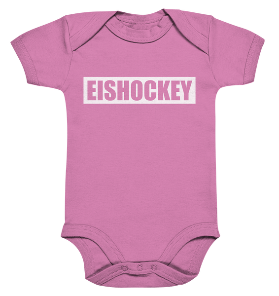 N.O.S.W. BLOCK Teamsport Body "EISHOCKEY" Organic Baby Bodysuite bubble gum pink