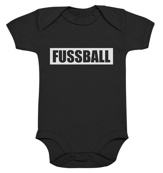 N.O.S.W. BLOCK Teamsport Body "FUSSBALL" Organic Baby Bodysuite black